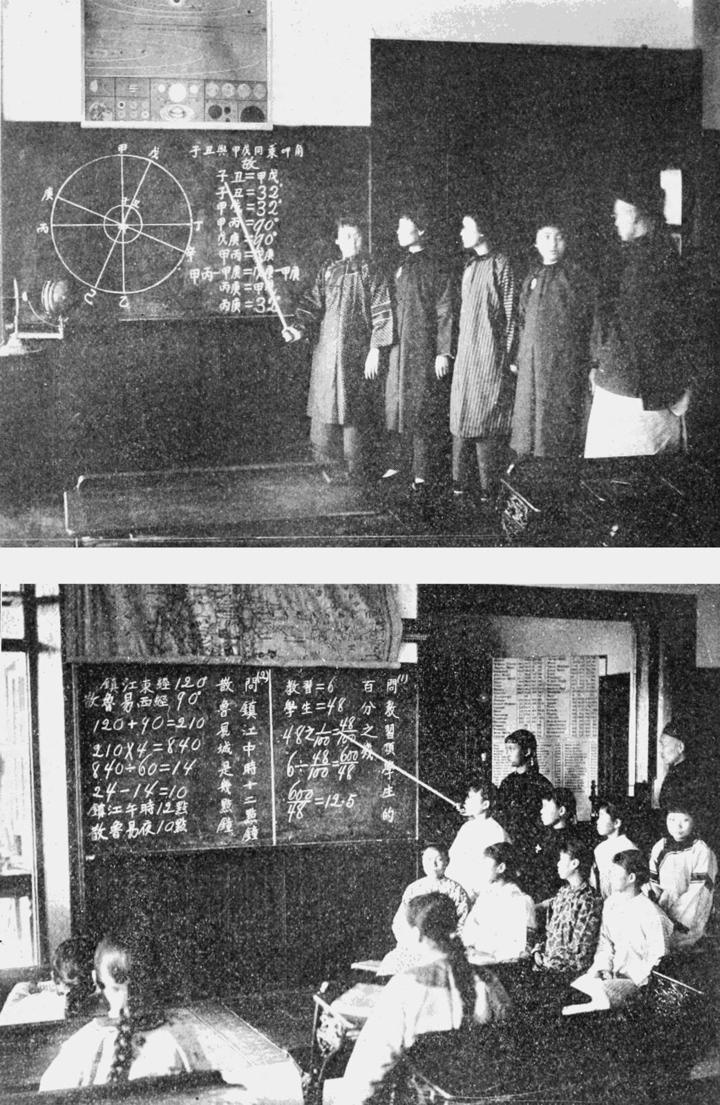 Girls in the Methodist Mission classroom in zhenjiang